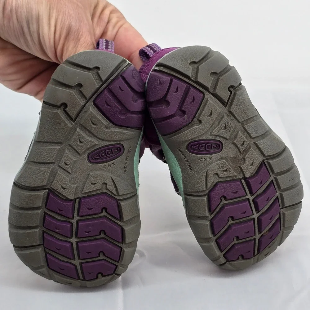 Keen Seacamp II CNX Purple Aqua Water Sandals Toddler Girls Size 4